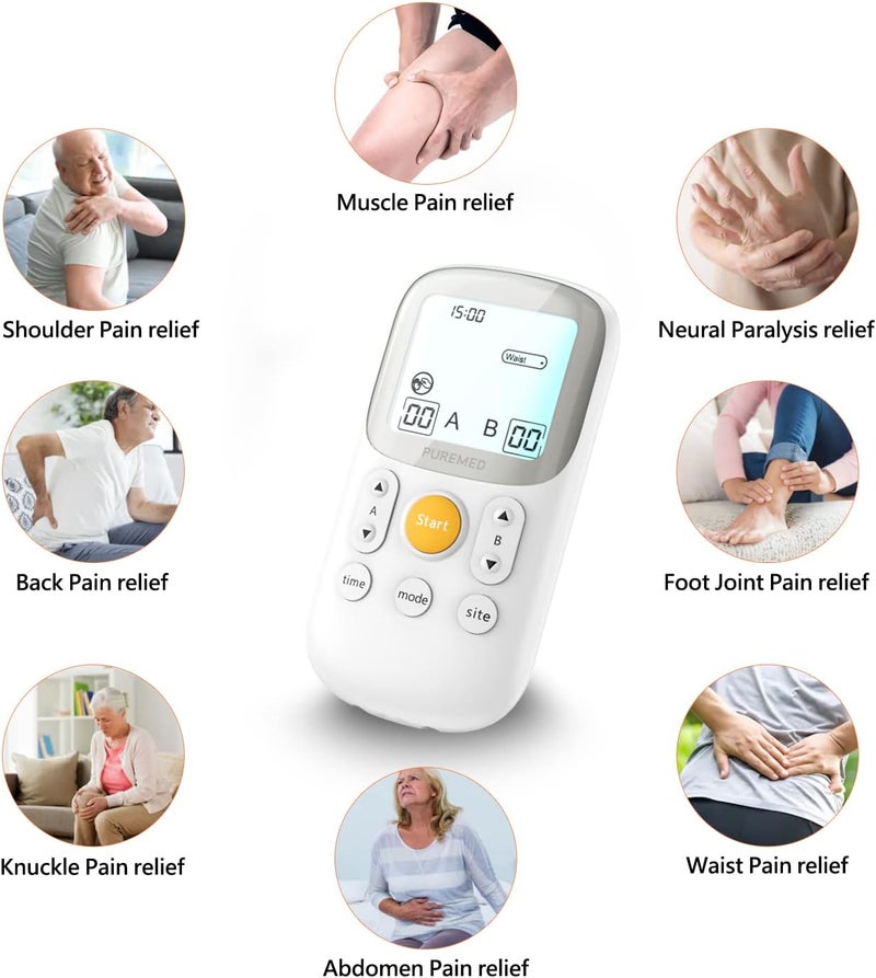 JUMPER Dual Channel Tens Machine Therapy Device for Pain Management with 5 Massage Programs, 6 Pain Modes for 2 Users, Automatic Alarm and Shutdown, TENS Machine for Pain Relief - Image 2